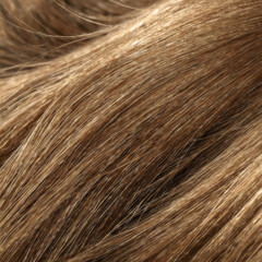 Naklejka premium Brown hair macro background texture