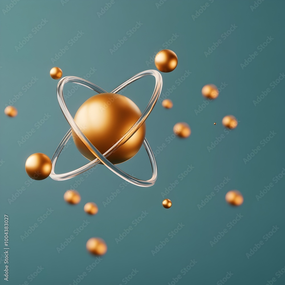 Aufkleber electron cloud and particle movement in atomic 3d