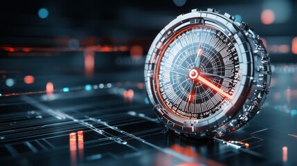 A glowing compass of data charts guiding datadriven decisions in modern business strategies, Created with Generative AI.