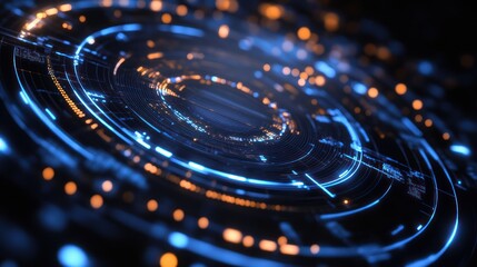Abstract  Digital Technology Illustration