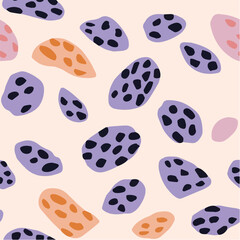Minimalist leopard print in pastel peach and soft lavender