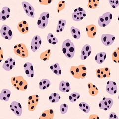 Minimalist leopard print in pastel peach and soft lavender