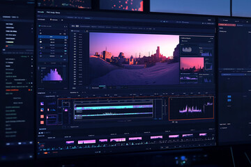 The video editing or AI generated video creation interface has a video preview window on top