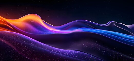Abstract Gradient Waves with Glittering Texture