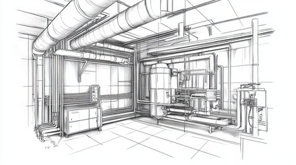 illustration of  hvac system