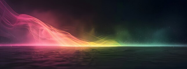 Neon Aurora Borealis Gradient Background