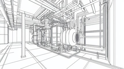 Fototapeta premium illustration of hvac system