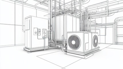 illustration of  hvac system