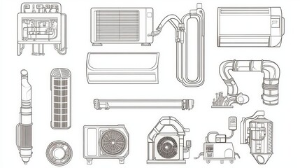 illustration of  hvac system