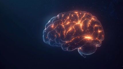 Glowing Brain Anatomy