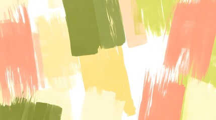 Naklejka premium Abstract Watercolor Background: Peach, Yellow, and Green