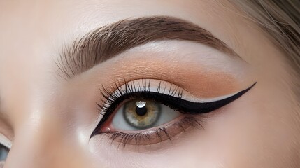 close up of eye with makeup