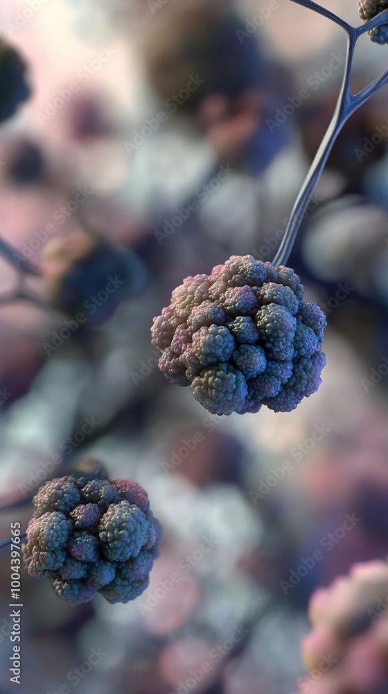 Wall mural microscopic cell structure: a close-up view of life's building blocks