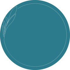 Minimal botanical floral branch frame illustration 