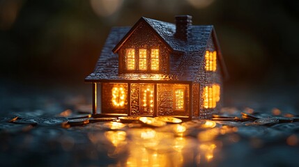 House Symbolizing Financial Stability with Dollar Signs