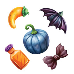 Enchanting Assortment of Halloween Elements