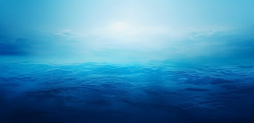 Obraz premium Abstract Blue Gradient Ocean Waves Background