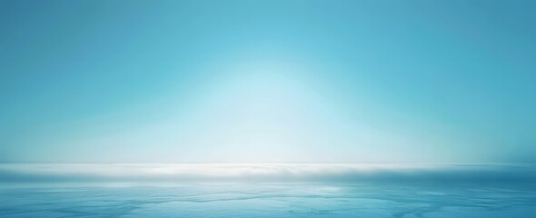 Obraz premium Minimalist Blue Gradient Background With Horizon