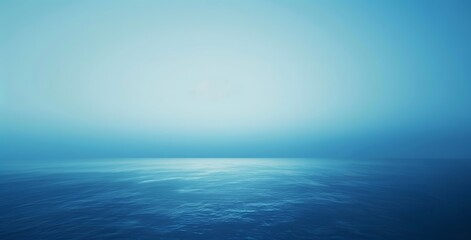 Fototapeta premium Minimalist Blue Gradient Ocean Background