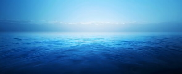 Obraz premium Minimalist Blue Gradient Ocean Background