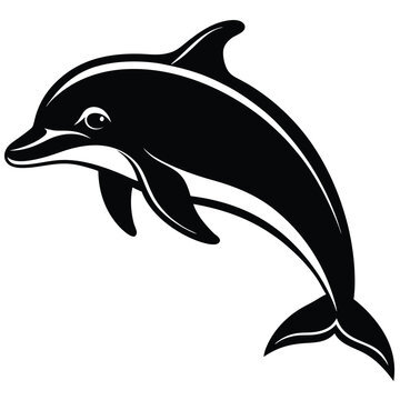 recommend clip art: Dolphin logo vector. Sketch drawing illustration. Line sea dolphin. Vintage hand drawn outline tattoo. Engraved porpoise animal. 