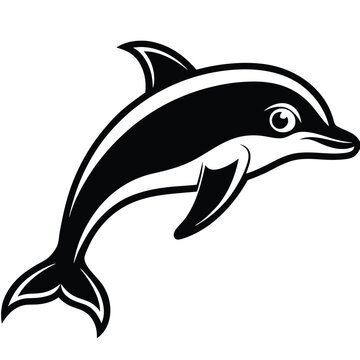 recommend clip art: Dolphin logo vector. Sketch drawing illustration. Line sea dolphin. Vintage hand drawn outline tattoo. Engraved porpoise animal. 