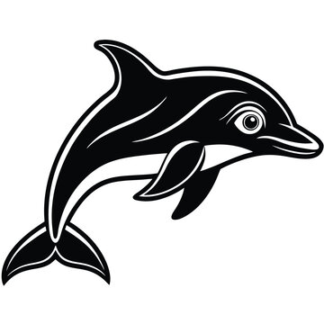 recommend clip art: Dolphin logo vector. Sketch drawing illustration. Line sea dolphin. Vintage hand drawn outline tattoo. Engraved porpoise animal. 