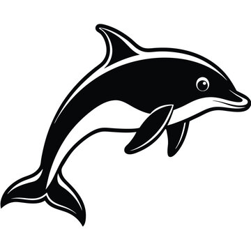 recommend clip art: Dolphin logo vector. Sketch drawing illustration. Line sea dolphin. Vintage hand drawn outline tattoo. Engraved porpoise animal. 