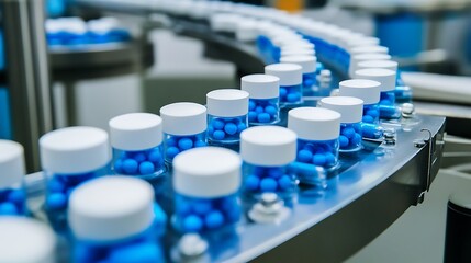 Obraz premium An advanced pharmaceutical industry manufacturing cutting-edge medicines and treatments. 