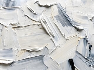 Abstract white oil paint brush strokes texture pattern