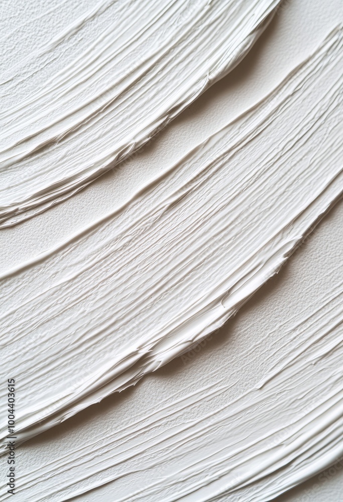 Poster white paint texture applied on a textured canvas background in an artistic manner