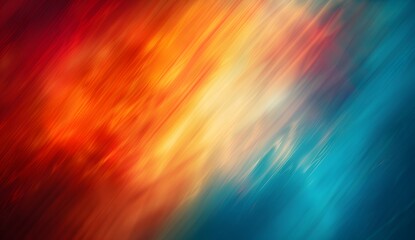 Abstract Expressionist Red Orange Blue Gradient
