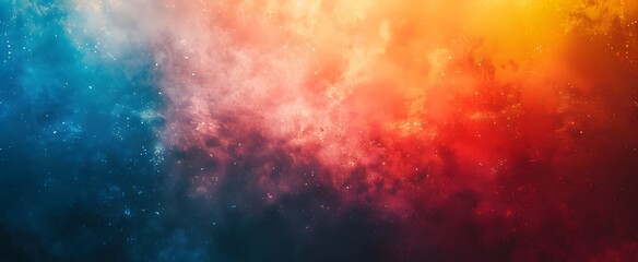 Abstract Grainy Gradient Background with Blue, Red, and Yellow Colors