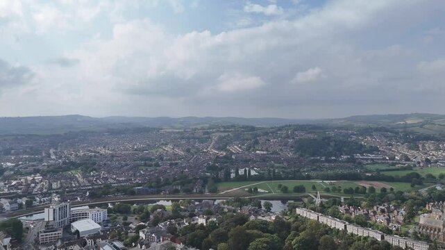 Great Britain, South West England, Devon, Exeter, Exeter Cathedral seen from the Cathedral Green