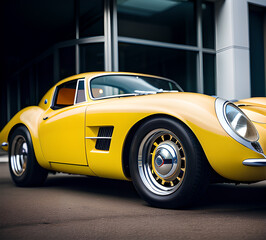 Cyber sports car concept, classic cars, Generative AI	