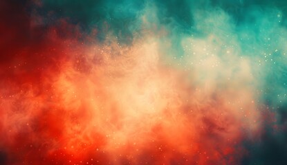 Abstract Blurred Gradient Background in Red, Orange, and Teal