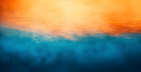 Abstract Gradient Background, Blue Orange, Cinematic Style