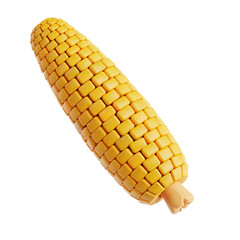 Yellow Corn on the Cob with Textured Kernels
