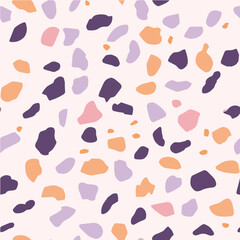  Minimalist leopard print in pastel peach and soft lavender