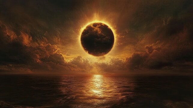 Solar eclipse background 