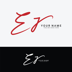 Obraz premium E, J, EJ Initial letter logo. Alphabet EJ Handwritten Signature logo