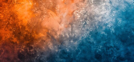 Abstract Grainy Texture with Blue Orange Brown Gradient Background