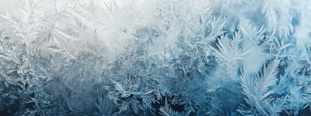 Ice crystals or cold winter background 