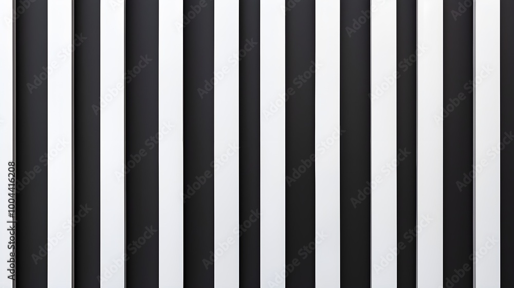 Poster close-up of black and white vertical lines, creating a hypnotic and minimalist pattern, perfect for 