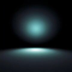 abstract blue grainy light on black background. 3D illustration.