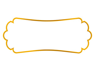 Aesthetic gold metallic frame