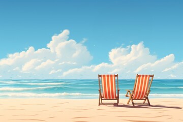 Beach furniture outdoors vacation.