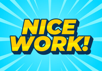 Nice work. Text effect in 3D style with eye catching colors