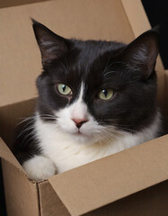 cat in box