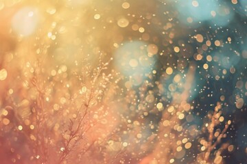 Fototapeta premium Nature pattern bokeh effect background outdoors glitter.